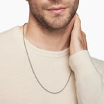 Wheat Chain Necklace in Sterling Silver, 2.5mm