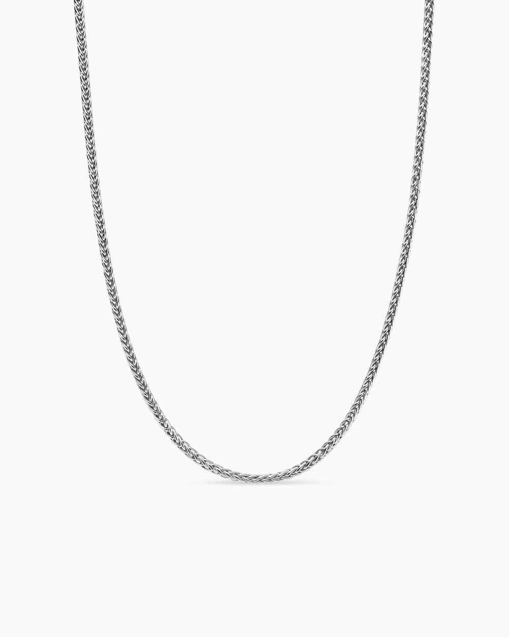 Wheat Chain Necklace in Sterling Silver, 2.5mm