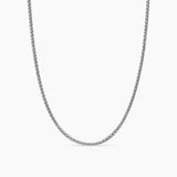 Wheat Chain Necklace in Sterling Silver, 2.5mm