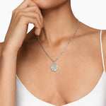 Virgo Amulet Sterling Silver with 18K Yellow Gold and Diamonds, 19mm
