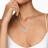 Virgo Amulet Sterling Silver with 18K Yellow Gold and Diamonds, 19mm