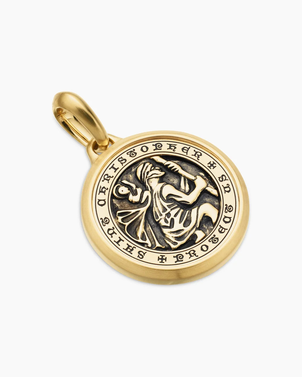 St. Christopher Amulet in 18K Yellow Gold, 34.5mm