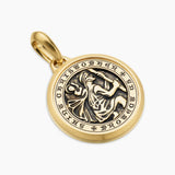 St. Christopher Amulet in 18K Yellow Gold, 34.5mm