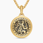 St. Christopher Amulet in 18K Yellow Gold, 34.5mm