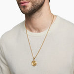 St. Christopher Amulet in 18K Yellow Gold with Diamonds, 34.5mm