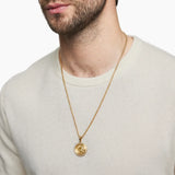 St. Christopher Amulet in 18K Yellow Gold with Diamonds, 34.5mm
