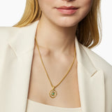 Evil Eye Mobile Amulet in 18K Yellow Gold with Pavé Emeralds and Diamonds
