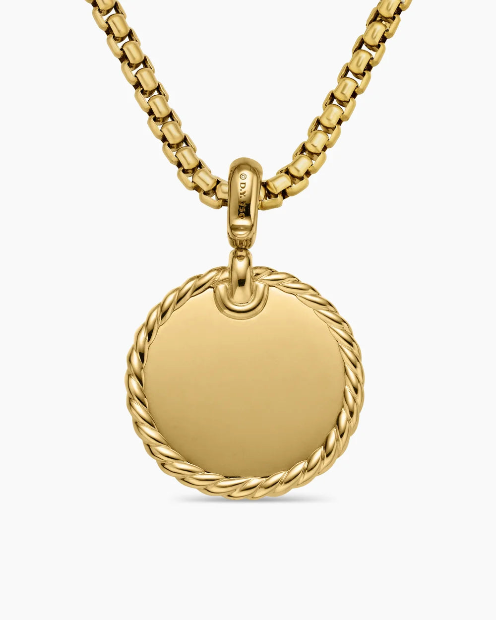 DY Elements® Disc Pendant 18K Yellow Gold with Diamonds, 21.2mm