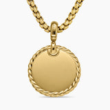 DY Elements® Disc Pendant 18K Yellow Gold with Diamonds, 21.2mm