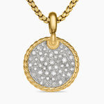 DY Elements® Disc Pendant 18K Yellow Gold with Diamonds, 21.2mm