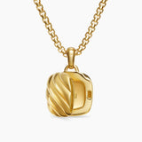 Sculpted Cable Square Locket in 18K Yellow Gold, 22.5mm