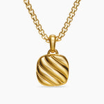 Sculpted Cable Square Locket in 18K Yellow Gold, 22.5mm