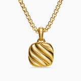 Sculpted Cable Square Locket in 18K Yellow Gold, 22.5mm