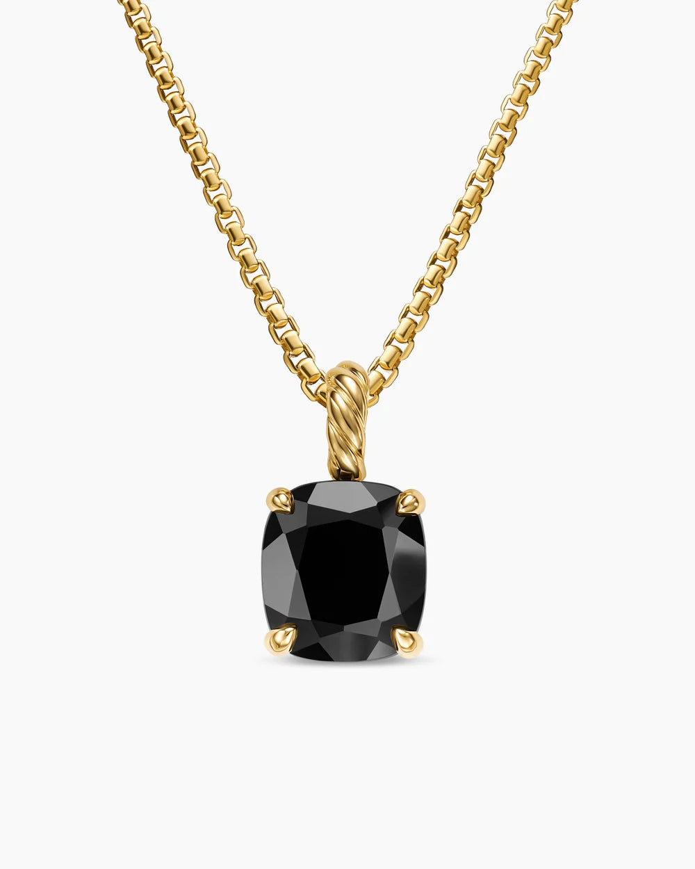 Marbella Pendant 18K Yellow Gold with Black Onyx, 12mm