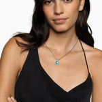Albion® Pendant Sterling Silver with Blue Topaz and Diamonds