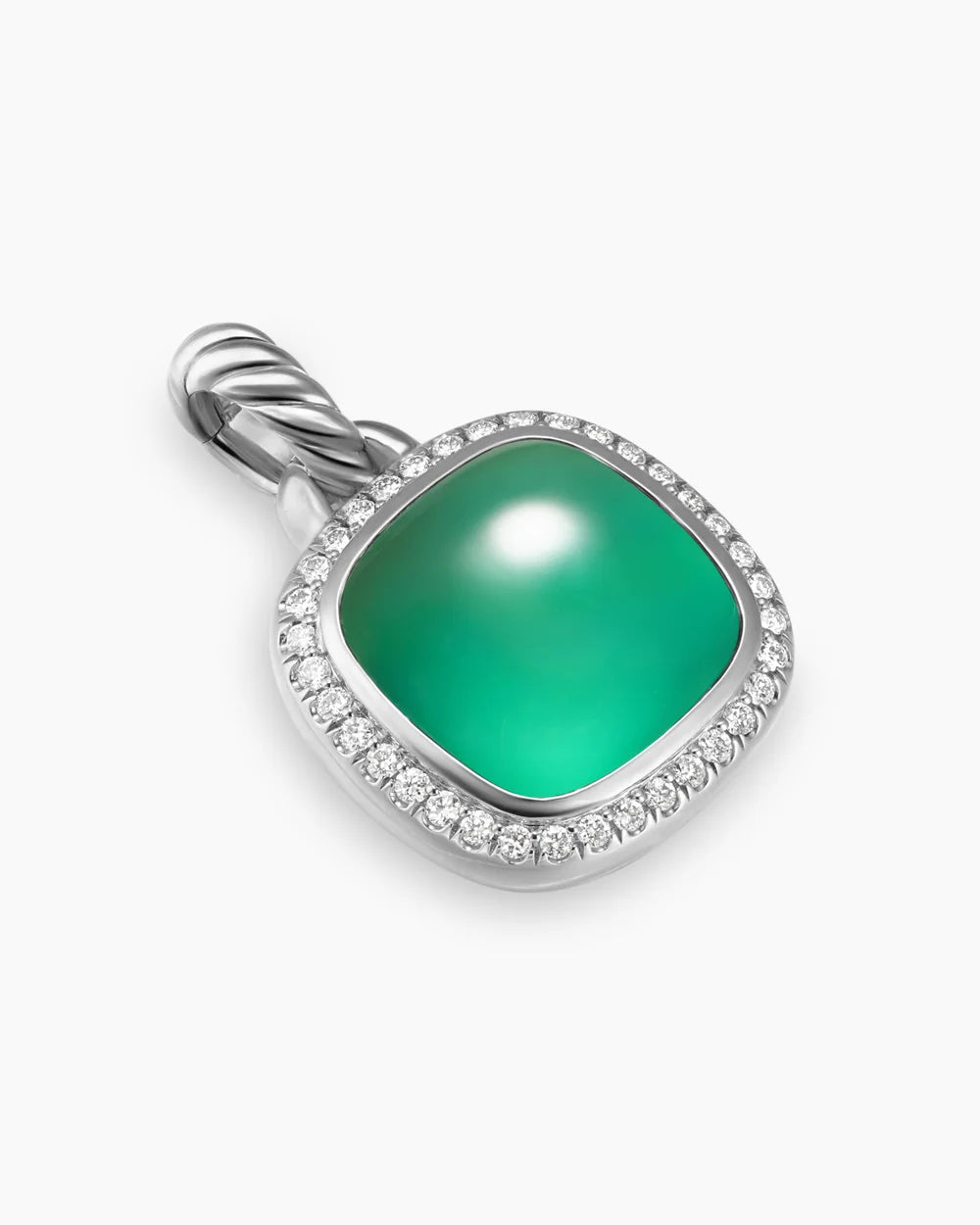 ALBION® PENDANT Sterling Silver with Lagoon Orchid and Diamonds, 11mm