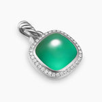 ALBION® PENDANT Sterling Silver with Lagoon Orchid and Diamonds, 11mm