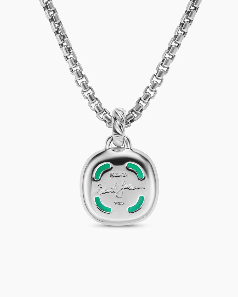 ALBION® PENDANT Sterling Silver with Lagoon Orchid and Diamonds, 11mm