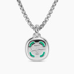 ALBION® PENDANT Sterling Silver with Lagoon Orchid and Diamonds, 11mm