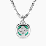 ALBION® PENDANT Sterling Silver with Lagoon Orchid and Diamonds, 11mm