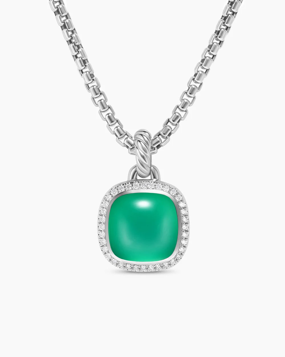 ALBION® PENDANT Sterling Silver with Lagoon Orchid and Diamonds, 11mm