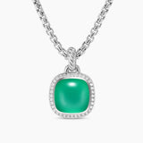 ALBION® PENDANT Sterling Silver with Lagoon Orchid and Diamonds, 11mm