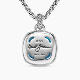 Albion® Pendant Sterling Silver with 18K Yellow Gold and Blue Topaz, 15mm