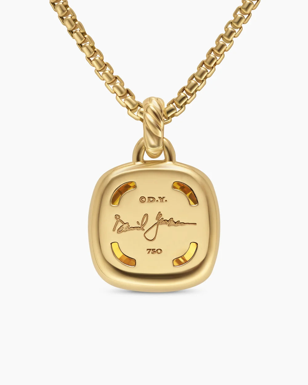 Albion® Pendant 18K Yellow Gold with Citrine and Diamonds, 15mm