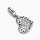 DY ELEMENTS® HEART PENDANT Sterling Silver with Diamonds, 12.7mm