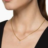Micro Pavé Quatrefoil Amulet 18K Yellow Gold with Diamonds, 7.4mm