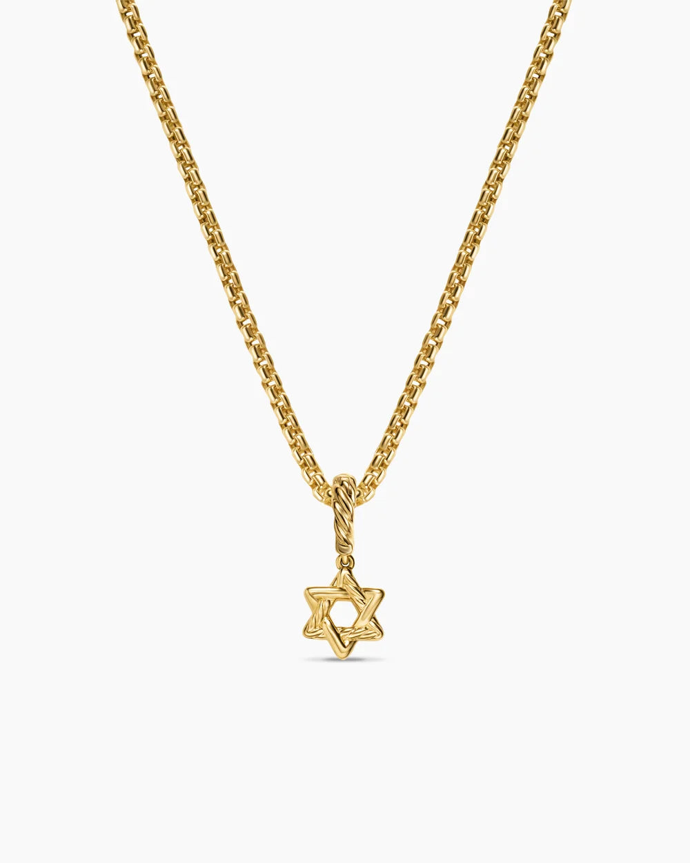Micro Pavé Star of David Amulet 18K Yellow Gold with Diamonds, 7.4mm