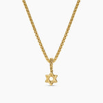 Micro Pavé Star of David Amulet 18K Yellow Gold with Diamonds, 7.4mm