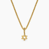 Micro Pavé Star of David Amulet 18K Yellow Gold with Diamonds, 7.4mm