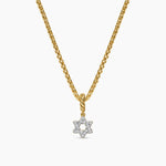 Micro Pavé Star of David Amulet 18K Yellow Gold with Diamonds, 7.4mm
