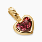 Red Gemstone heart necklace charm. 