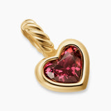 Red Gemstone heart necklace charm. 