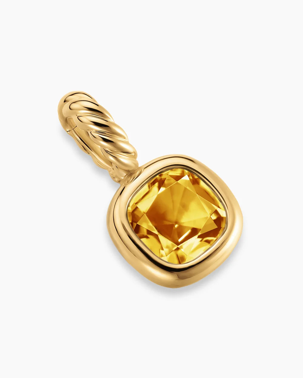 MINI CUSHION CUT AMULET 18K Yellow Gold with Citrine, 5.5mm