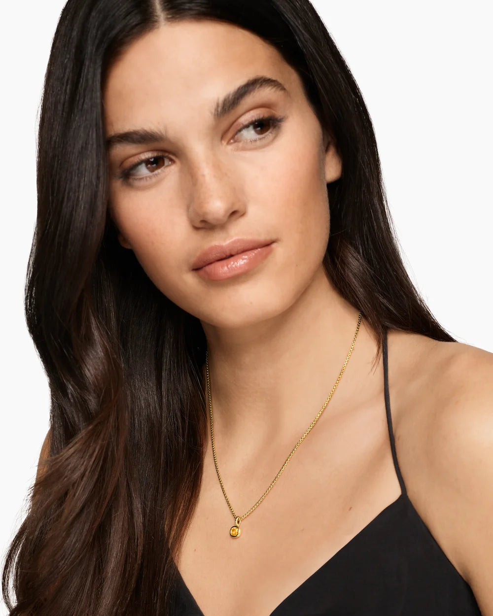 MINI CUSHION CUT AMULET 18K Yellow Gold with Citrine, 5.5mm