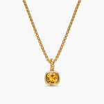 MINI CUSHION CUT AMULET 18K Yellow Gold with Citrine, 5.5mm