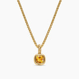 MINI CUSHION CUT AMULET 18K Yellow Gold with Citrine, 5.5mm