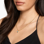 MINI CUSHION CUT AMULET 18K Yellow Gold with Sky Blue Topaz, 5.5mm