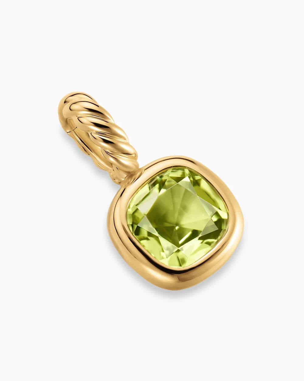 Mini Cushion Cut Amulet 18K Yellow Gold with Peridot, 5.5mm