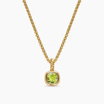 Mini Cushion Cut Amulet 18K Yellow Gold with Peridot, 5.5mm