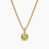 Mini Cushion Cut Amulet 18K Yellow Gold with Peridot, 5.5mm