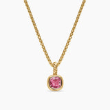 MINI CUSHION CUT AMULET 18K Yellow Gold with Pink Tourmaline, 5.5mm