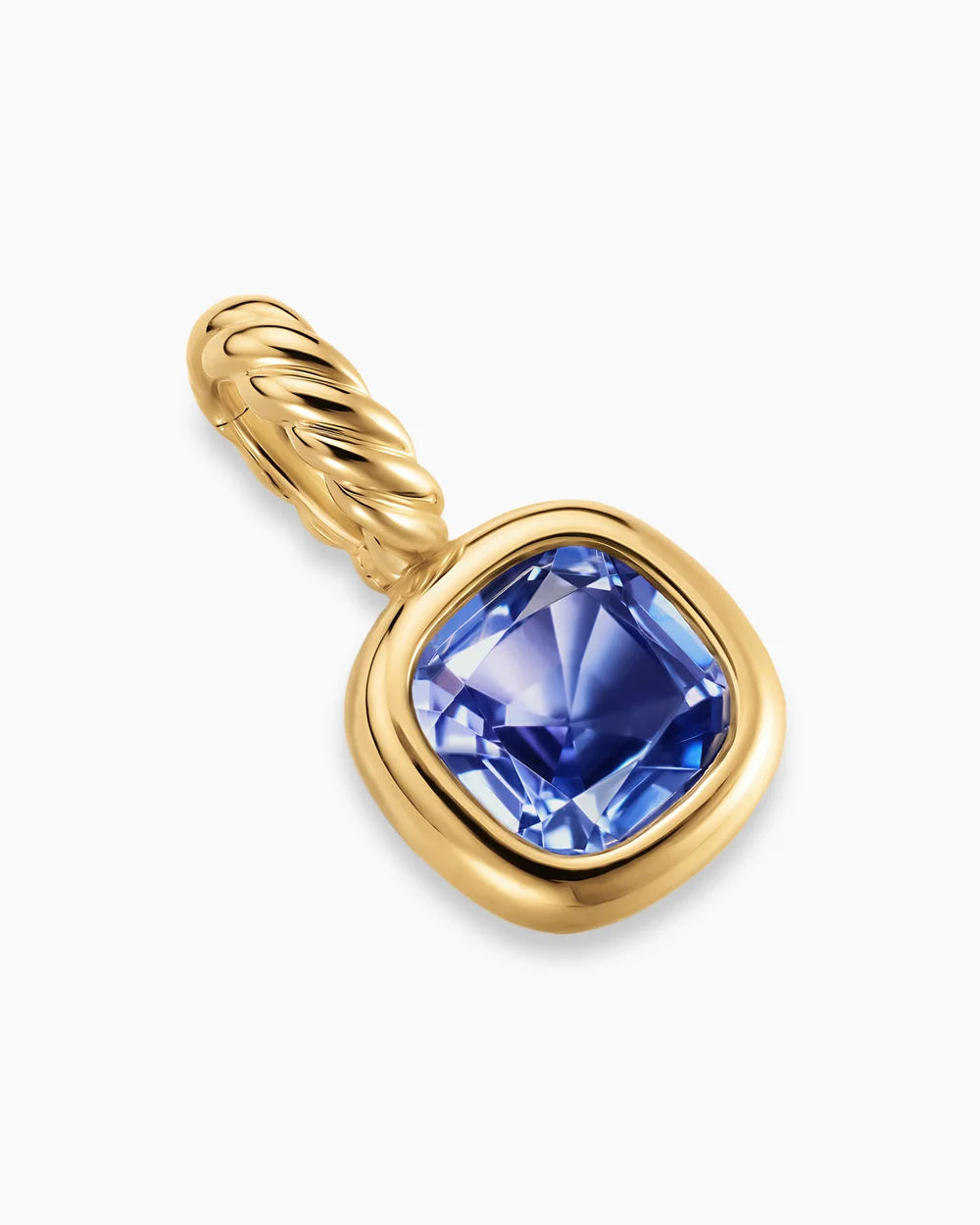 MINI CUSHION CUT AMULET 18K Yellow Gold with Tanzanite, 5.5mm