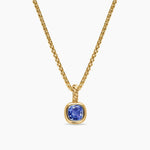 MINI CUSHION CUT AMULET 18K Yellow Gold with Tanzanite, 5.5mm