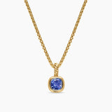 MINI CUSHION CUT AMULET 18K Yellow Gold with Tanzanite, 5.5mm