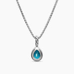MINI PEAR CUT AMULET Sterling Silver with 14K Yellow Gold and Hampton Blue Topaz, 11mm