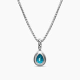 MINI PEAR CUT AMULET Sterling Silver with 14K Yellow Gold and Hampton Blue Topaz, 11mm